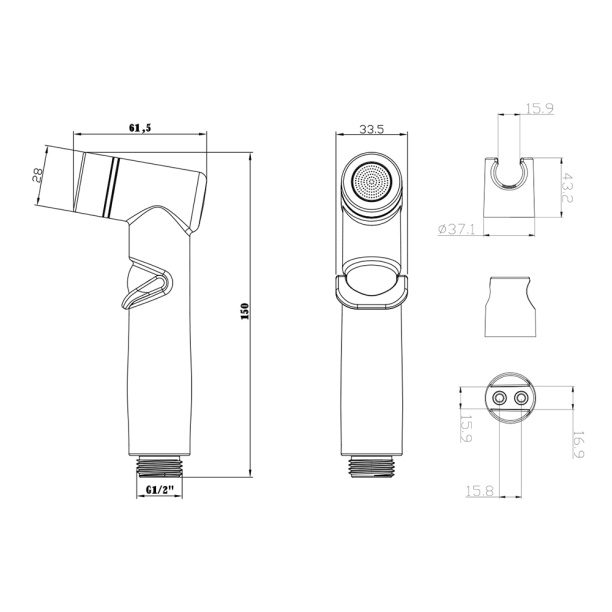 Гигиенический душ Lemark LM8088C хром от магазина ЛесКонПром.ру