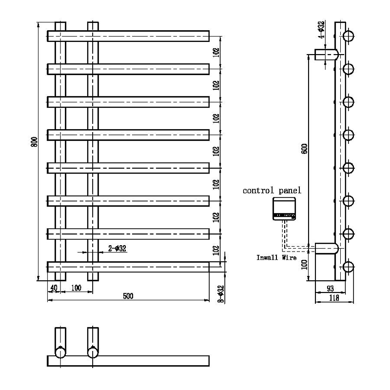 Электрический полотенцесушитель Boheme Uno 722-G Золото от магазина ЛесКонПром.ру