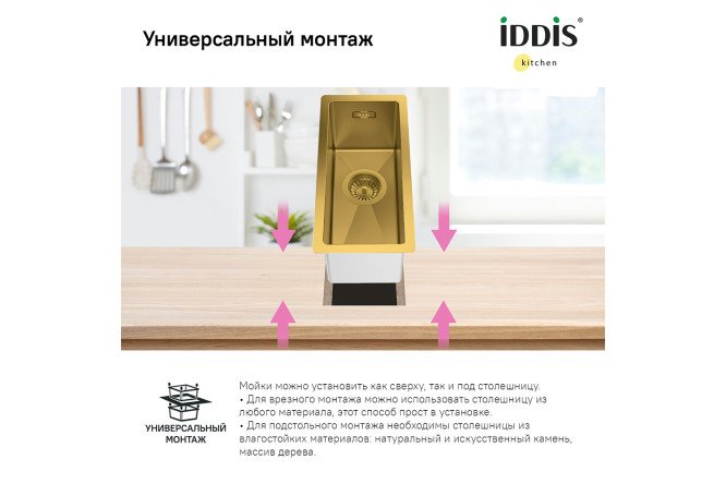 Мойка врезная IDDIS Edifice 80550582 от магазина ЛесКонПром.ру