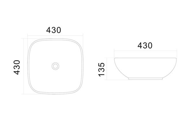 Раковина накладная Universal C8FC0X043GWSQ 80544464 от магазина ЛесКонПром.ру