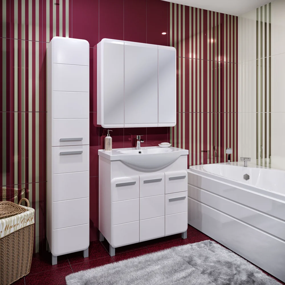 Зеркало-шкаф Runo Эрика 80 от магазина ЛесКонПром.ру