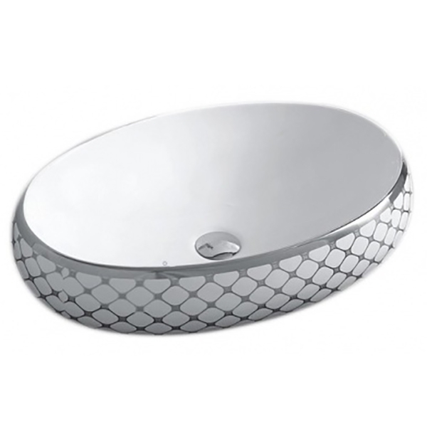 Раковина-чаша CeramaLux 59 262 Белая Серебряная от магазина ЛесКонПром.ру