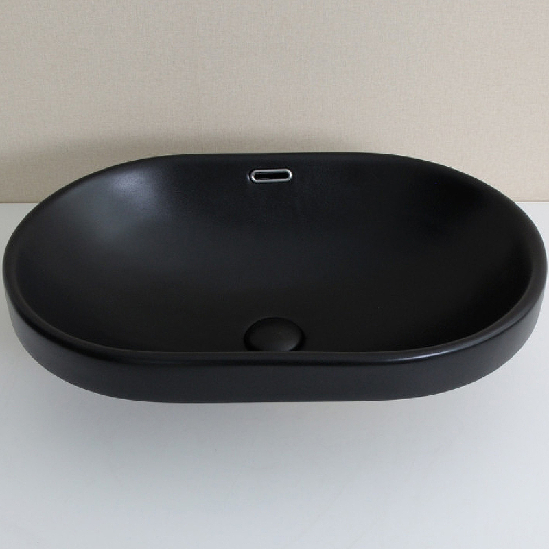 Раковина CeramaLux 60 5006CMB Черная матовая от магазина ЛесКонПром.ру