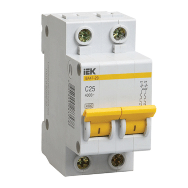 Выключатель автоматический IEK 2п 25 А В от магазина ЛесКонПром.ру