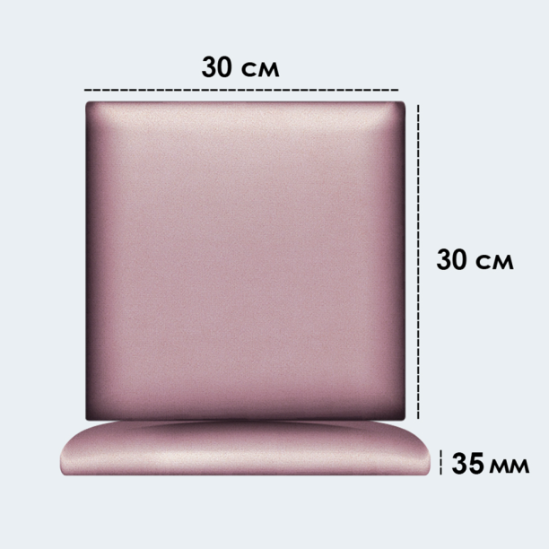 Панель мягкая Tartilla BG1103030-1 Velour розовая 30х30 см от магазина ЛесКонПром.ру