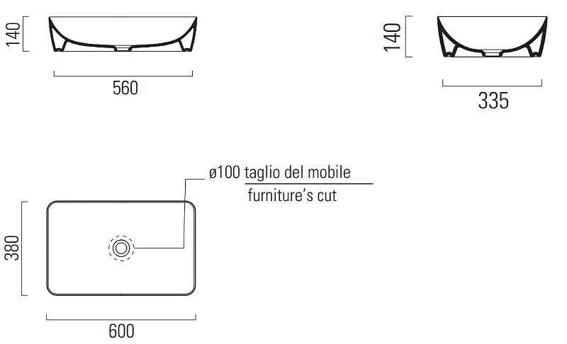 Раковина-чаша GSI Nubes 60 903611 Белая от магазина ЛесКонПром.ру