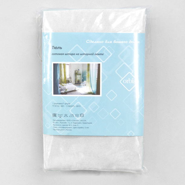 Штора-тюль Ницца 200х280 см белая от магазина ЛесКонПром.ру