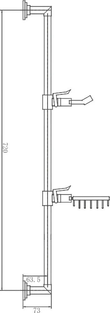 Душевая штанга Haiba HB8009 от магазина ЛесКонПром.ру