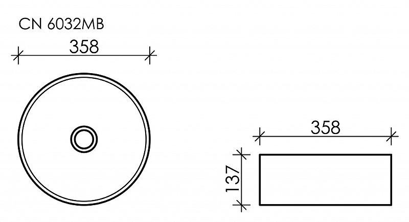 Раковина-чаша Ceramica Nova Element 36 CN6032MB Черная матовая от магазина ЛесКонПром.ру