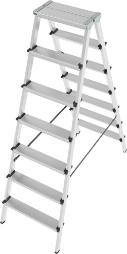 Стремянка алюминиевая двухсторонняя Новая Высота 7 ступеней (арт. 1120207) от магазина ЛесКонПром.ру