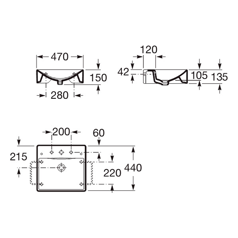 Раковина Roca Diverta 47 327111000 Белая от магазина ЛесКонПром.ру