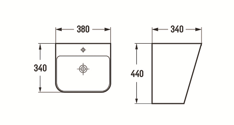 Раковина CeramaLux 38 500Q Белая глянцевая от магазина ЛесКонПром.ру