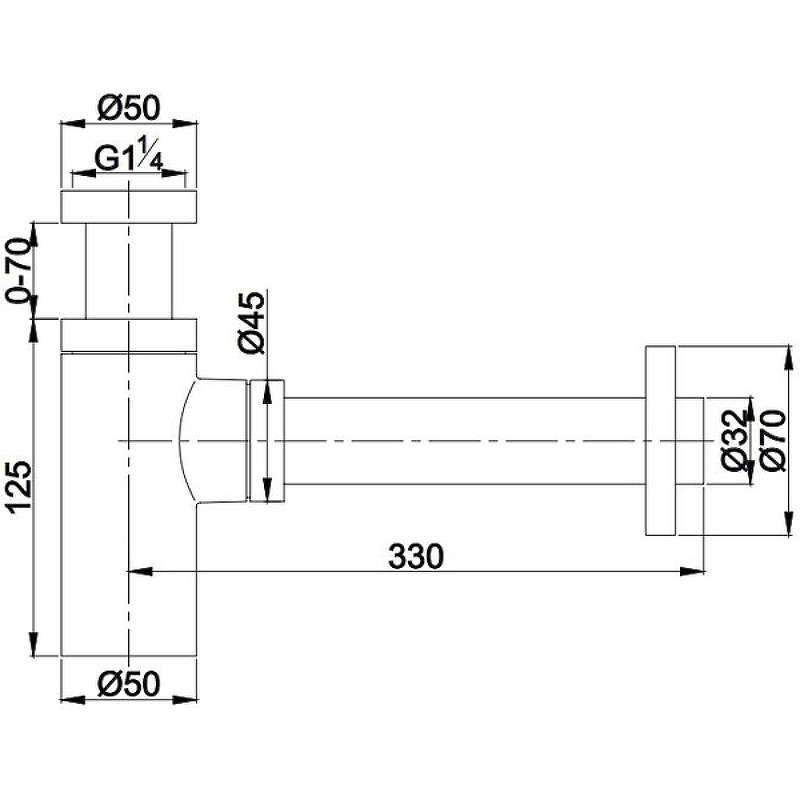 Сифон для раковины Omnires A186GL Золото от магазина ЛесКонПром.ру