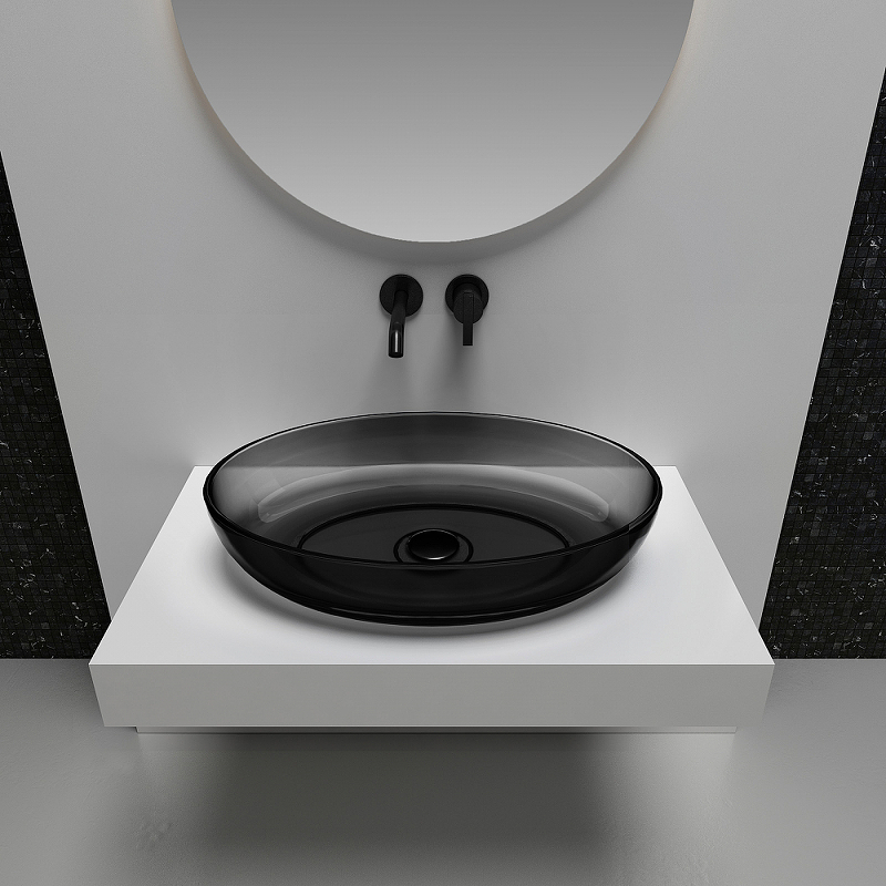 Раковина-чаша Abber Kristall 60 AT2801Onyx Черная от магазина ЛесКонПром.ру