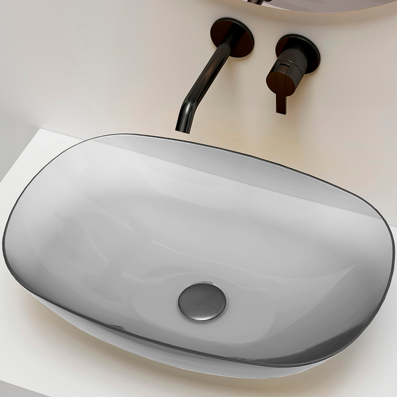 Раковина-чаша Abber Kristall 54 AT2809Perle прозрачная от магазина ЛесКонПром.ру