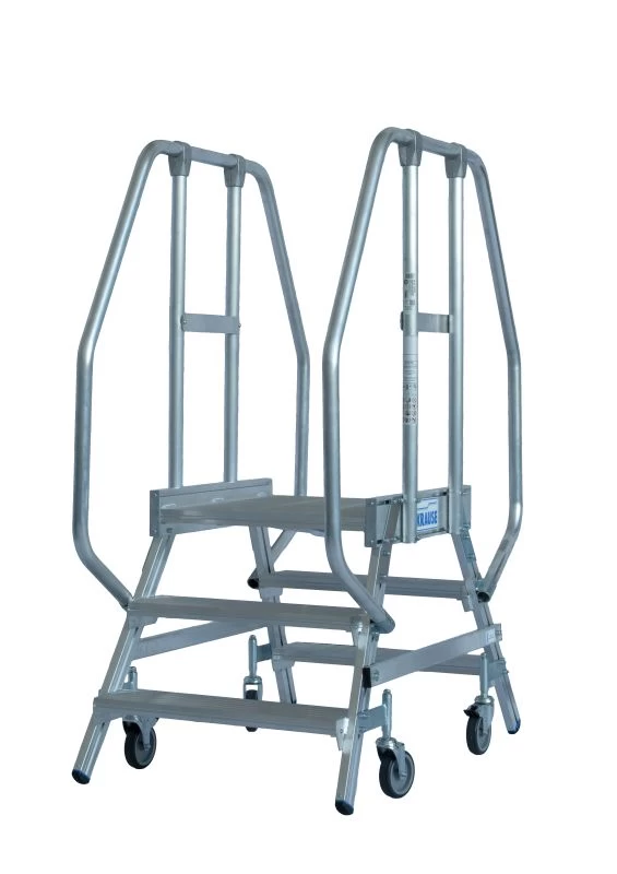 Двухсторонняя передвижная лестница с платформой STABILO 2Х3 ступеней KRAUSE арт.820235 от магазина ЛесКонПром.ру