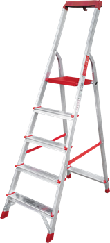 Стремянка алюминиевая профессиональная с органайзером Новая Высота 5 ступеней (арт. 3115105) от магазина ЛесКонПром.ру