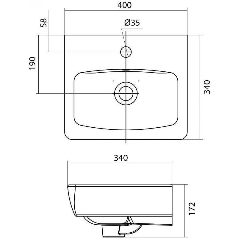 Раковина Santek Нео 40 1WH302183 Белая от магазина ЛесКонПром.ру
