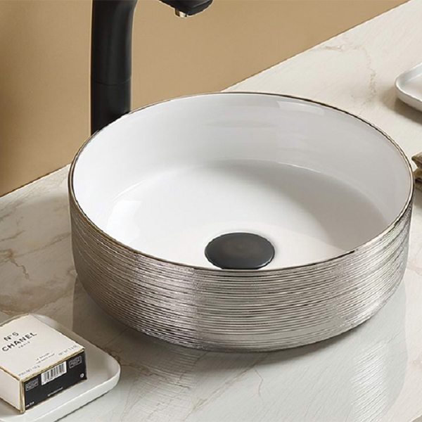 Раковина CeramaLux 37 C1054 Серебряная от магазина ЛесКонПром.ру