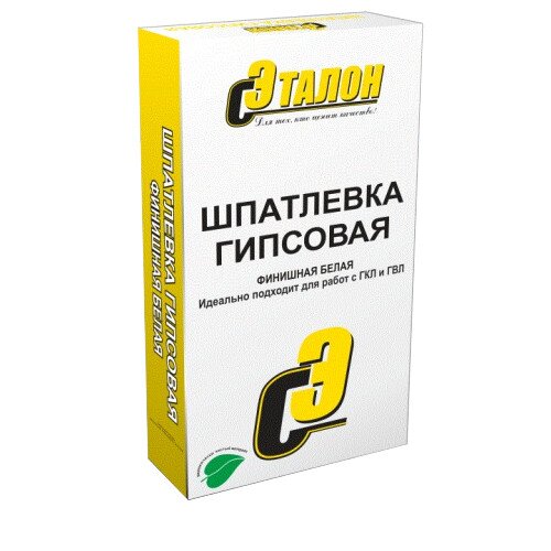 Шпатлевка гипсовая Эталон Finish Shelk 15 кг белая от магазина ЛесКонПром.ру