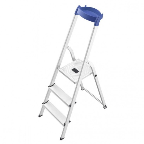 Стремянка алюминиевая с лотком для инструментов HAILO L58E StandartLine 3 ступени , арт.8158-327 от магазина ЛесКонПром.ру