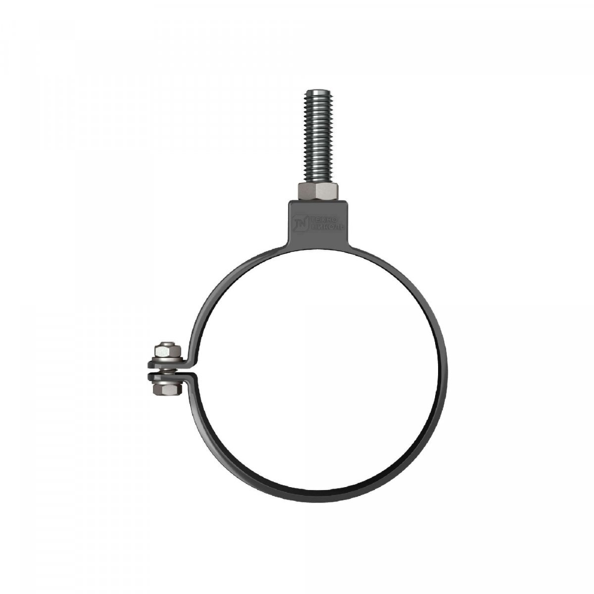 Хомут трубы металлический ТЕХНОНИКОЛЬ ПВХ 125/82, дюбель L=180, черный от магазина ЛесКонПром.ру