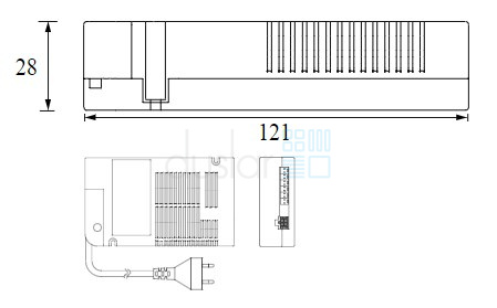 Трансформатор Forma e Funzione 24V, 100W, подключение максимум до 6-ти светильников Forma e Funzione от магазина ЛесКонПром.ру