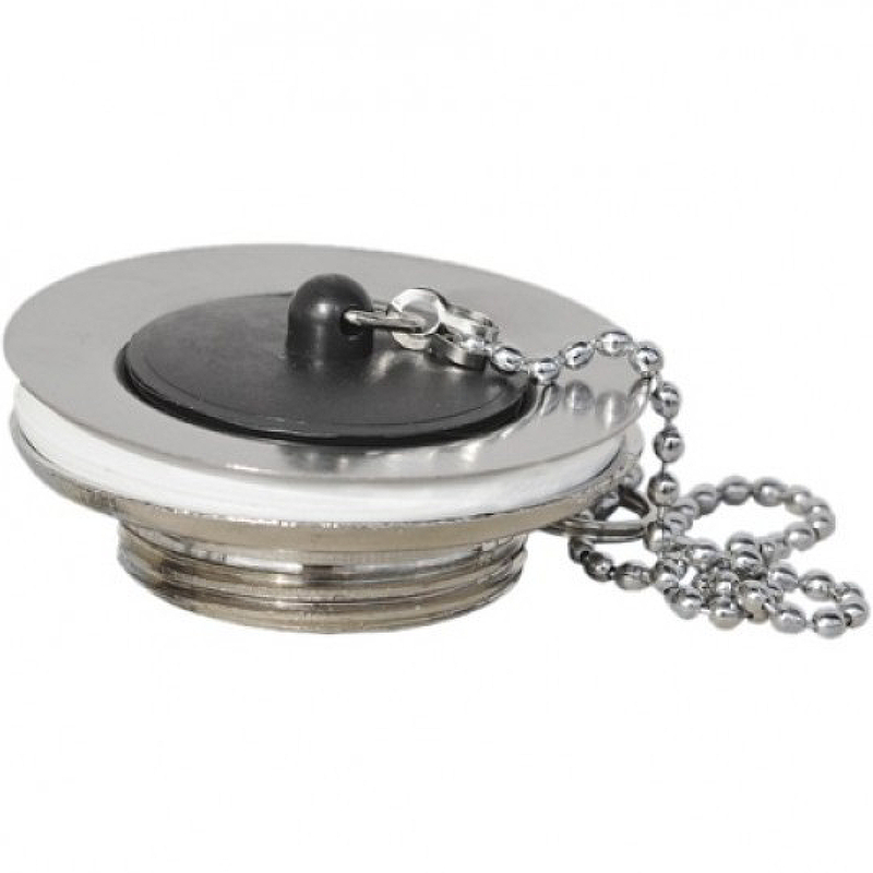 Выпуск для раковины CeramaLux с пробкой Хром от магазина ЛесКонПром.ру