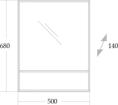Зеркало-шкаф Onika Натали 50.00 R от магазина ЛесКонПром.ру