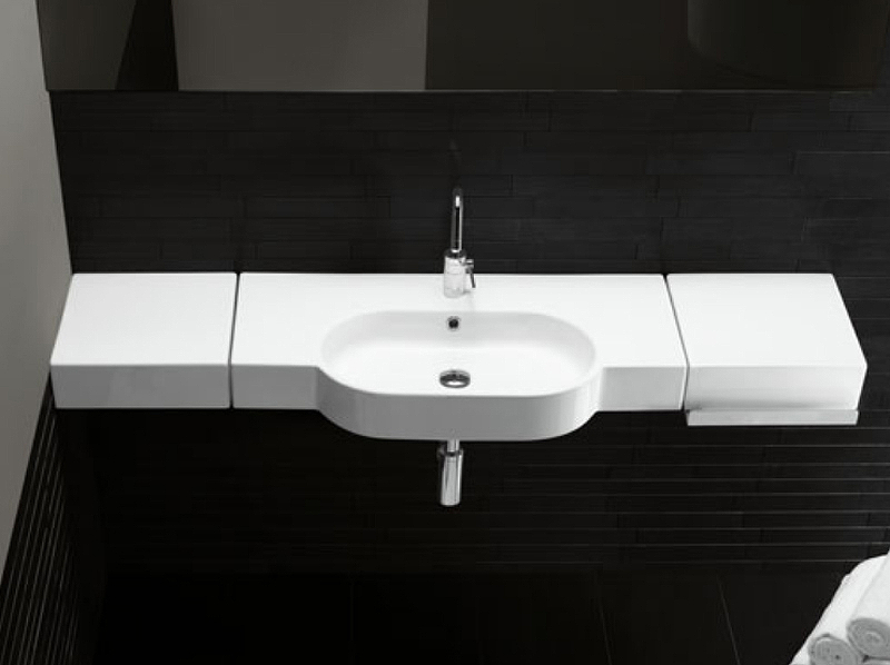 Раковина Hatria Area 81 Y0UP01 Белая от магазина ЛесКонПром.ру