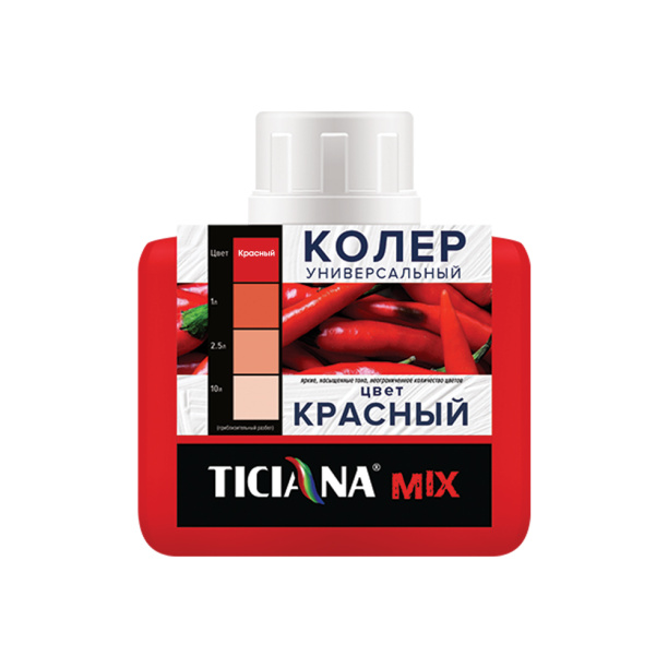 Колер универсальный Ticiana Mix красный 80 мл от магазина ЛесКонПром.ру