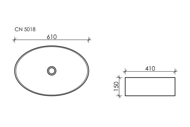 Умывальник накладной CERAMICA NOVA Element 80551216 от магазина ЛесКонПром.ру