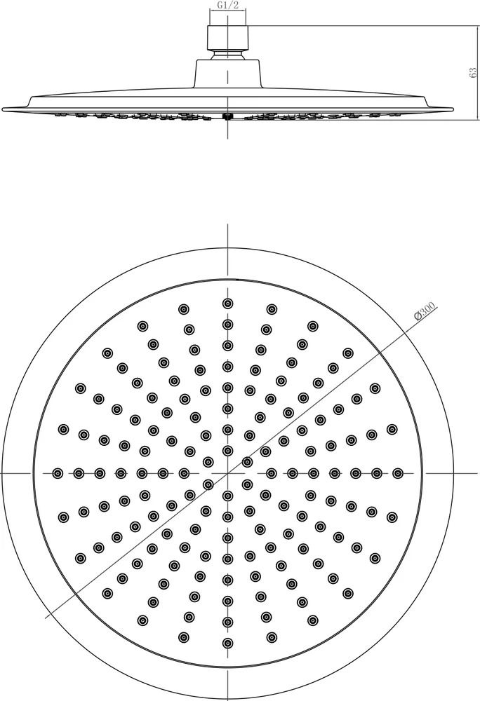 Верхний душ Lemark Poseidon LM8034C от магазина ЛесКонПром.ру