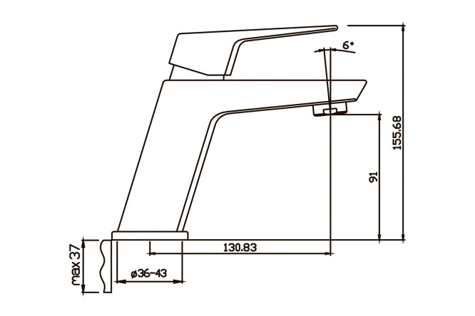 Смеситель для умывальника ARGOTECH Grano 80513331 от магазина ЛесКонПром.ру
