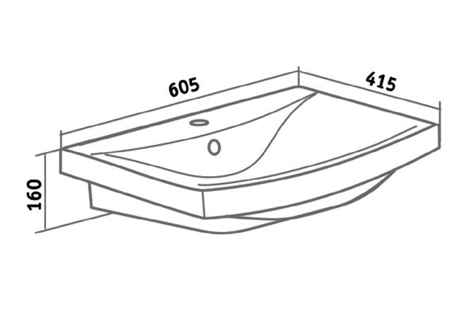 Умывальник полувстраиваемый Carina 80538152 от магазина ЛесКонПром.ру