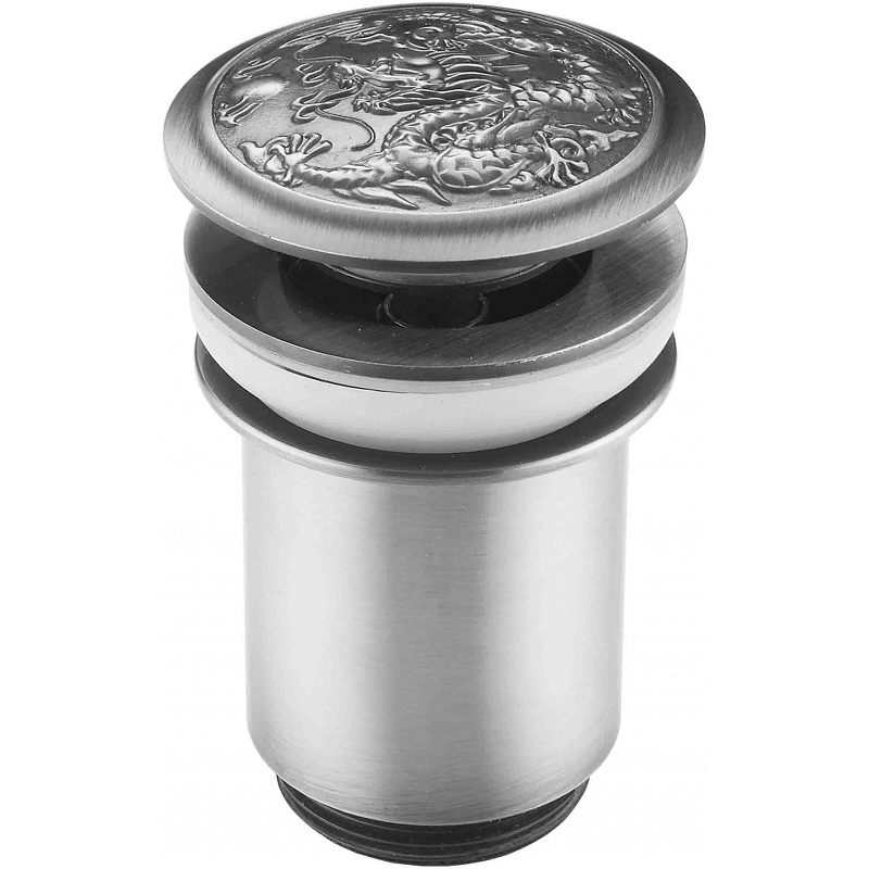 Донный клапан ZorG Antic AZR 1 SL click-clack Серебро от магазина ЛесКонПром.ру