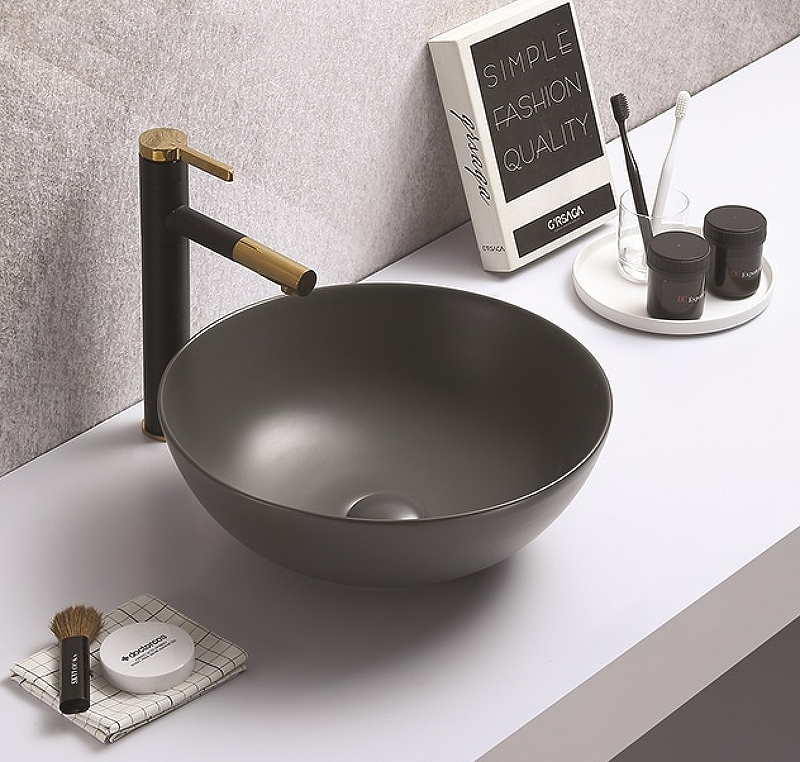 Раковина-чаша CeramaLux 41 104MDH-2 Серая от магазина ЛесКонПром.ру