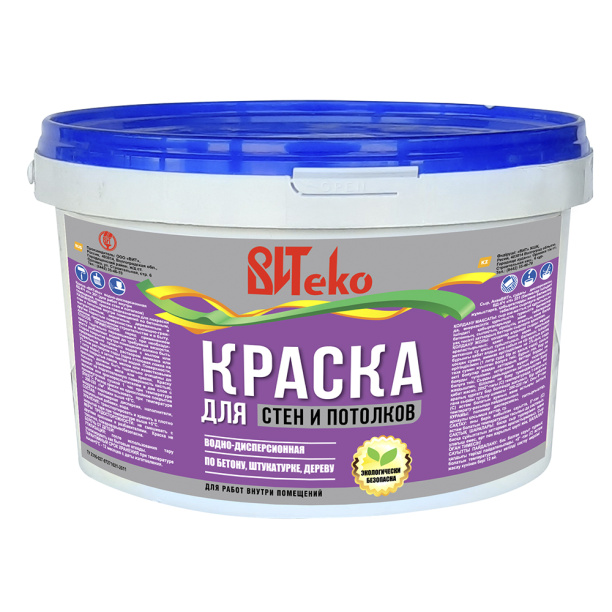 Краска для стен и потолков ВИТеко белая 2,5 кг от магазина ЛесКонПром.ру