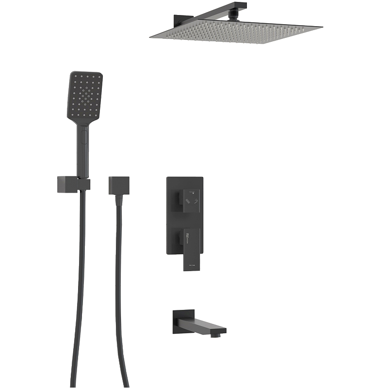 Душевая система WasserKRAFT A172071 Черная матовая от магазина ЛесКонПром.ру