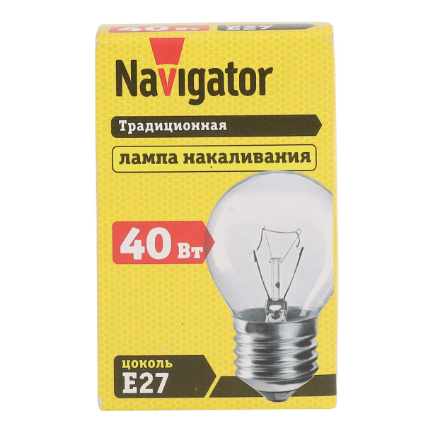Лампа накаливания Navigator 40 Вт E27/Р прозрачная от магазина ЛесКонПром.ру