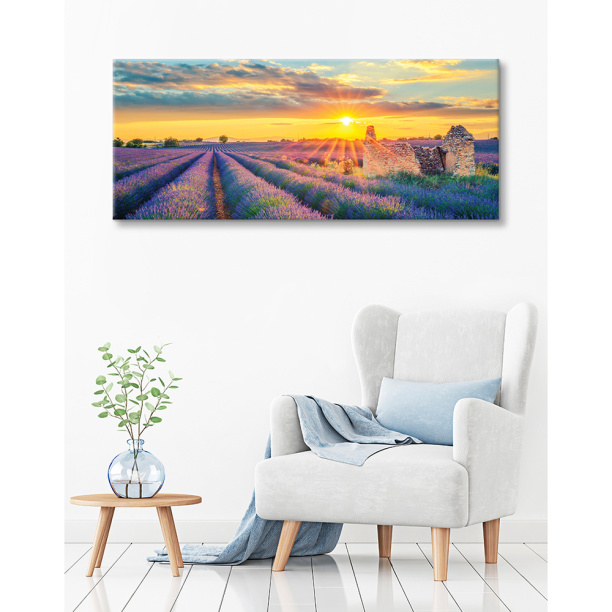 Канвас Лавандовые поля 45х115 см от магазина ЛесКонПром.ру