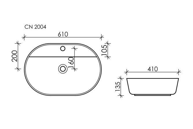 Раковина накладная CERAMICA NOVA Modo 80551287 от магазина ЛесКонПром.ру