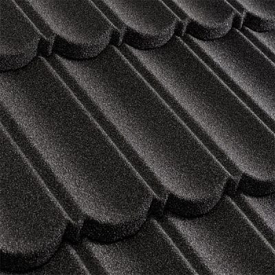 Композитная черепица Metrotile (Бельгия) MetroBond черная от магазина ЛесКонПром.ру