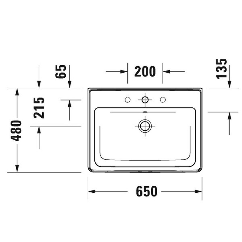 Раковина Duravit D-Neo 65 2367650000 Белая от магазина ЛесКонПром.ру