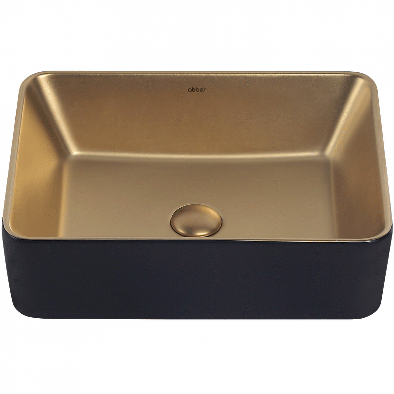 Раковина-чаша Abber Rechteck 49 AC2212BG Золото матовое Черная от магазина ЛесКонПром.ру