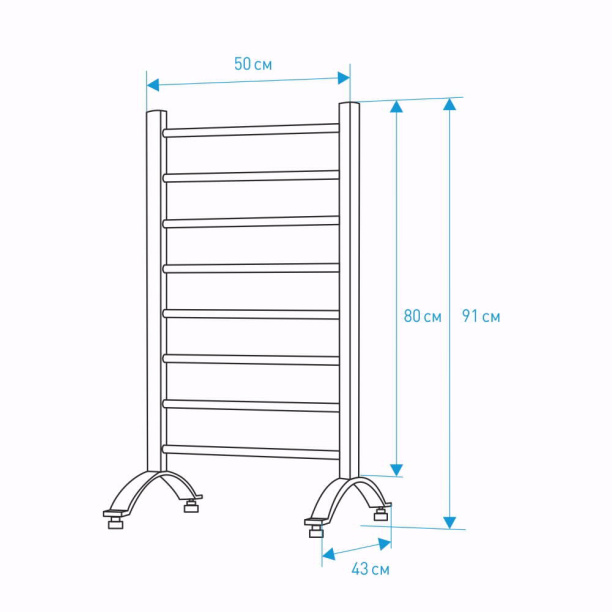 Полотенцесушитель электрический FLUMEN 200 Вт черный от магазина ЛесКонПром.ру