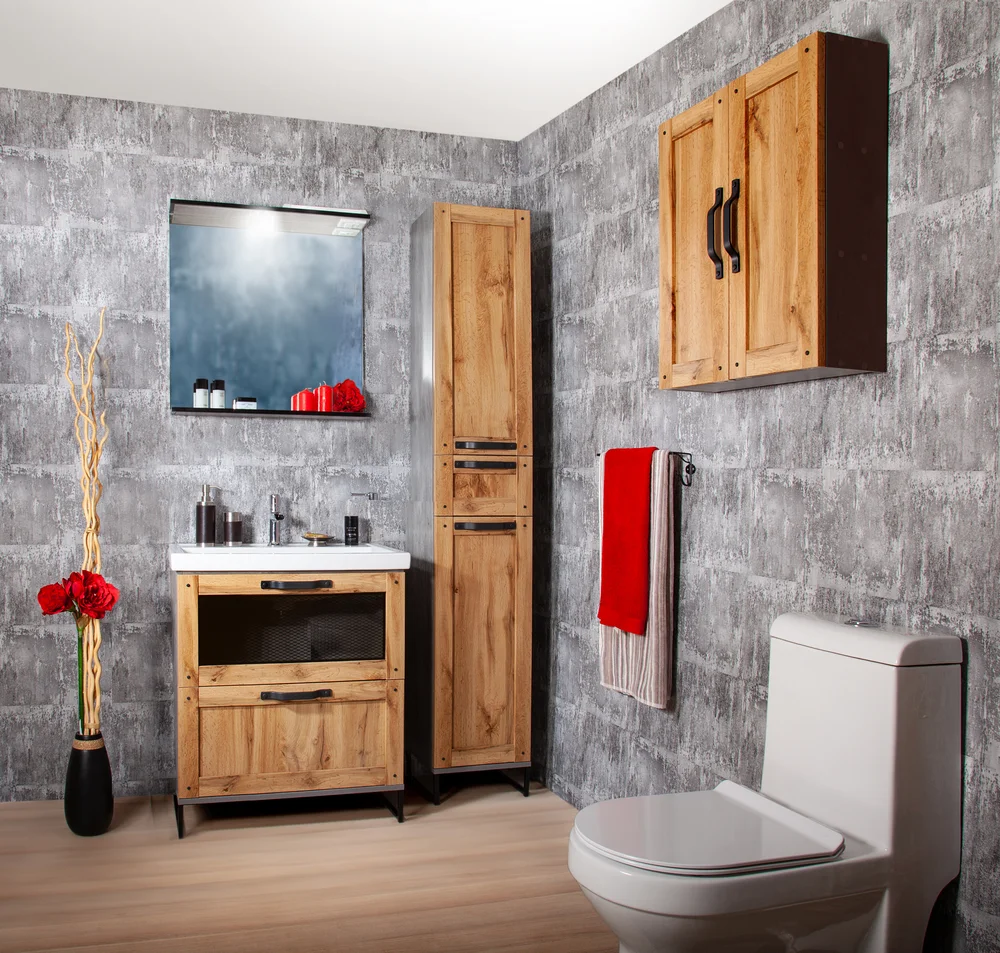 Зеркало Бриклаер Лофт 60 с полкой от магазина ЛесКонПром.ру