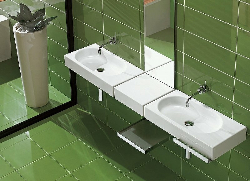 Раковина Hatria Area 70 L Y0W901 Белая от магазина ЛесКонПром.ру