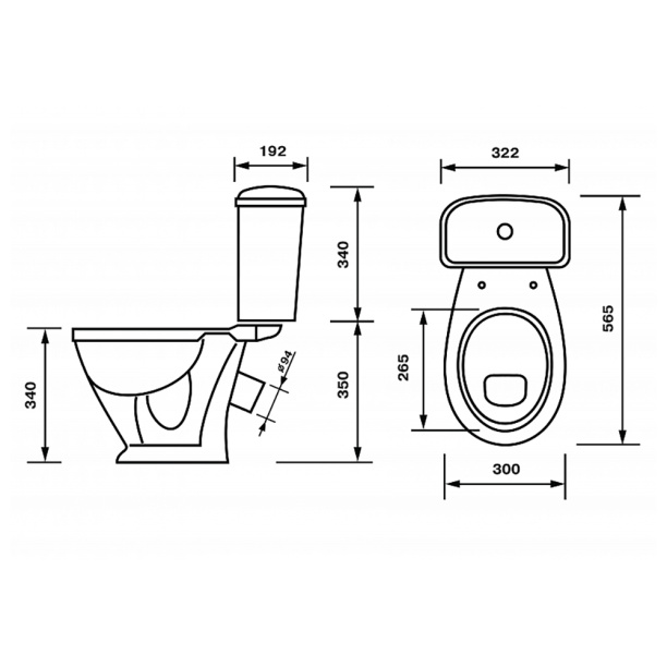 Унитаз-компакт Оскольская керамика Стандарт детский от магазина ЛесКонПром.ру