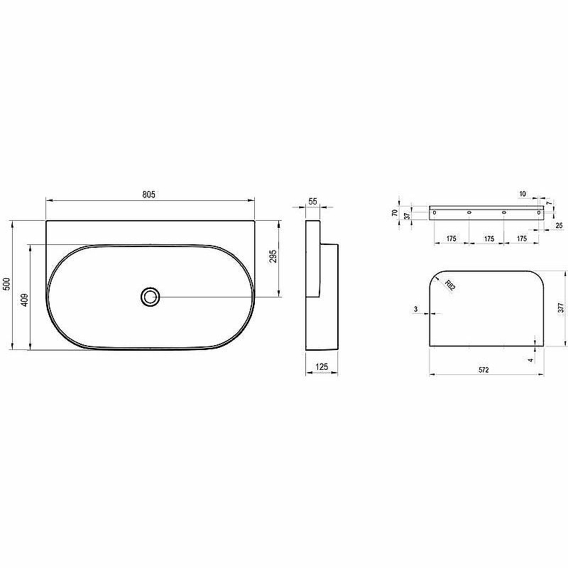 Раковина Ravak Yard 80 XJX01080000 Белая от магазина ЛесКонПром.ру